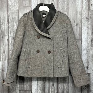 J. Crew Factory Grey Short Wool Blend Coat [PP130]
